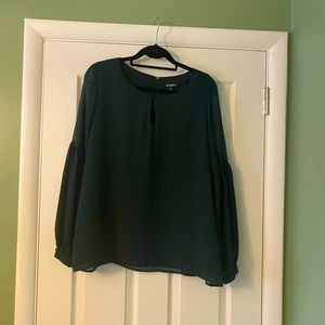 Express hunter green blouse
